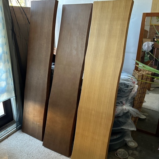 値下げ。カウンター、テーブル、椅子用一枚板