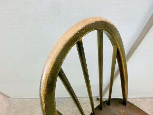 ■ERCOL アーコール クエーカーチェア② 傷み多い要修理 イギリスビンテージ 椅子 イス ダイニングチェア 札幌 西区 西野