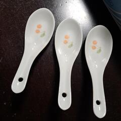 昭和レトロ　レンゲ　さくらんぼ柄の画像