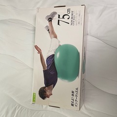 【新品未使用】フットポンプ付き！バランスボール75㎝　の画像