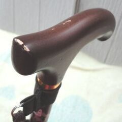 アイスピック付きステッキ 伸縮式 10段階 66～89㎝ 杖 歩行補助具 花柄 西岡店の画像