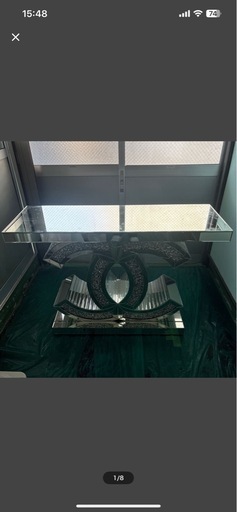 ミラー家具 コンソール 鏡テーブル キラキラダイヤ