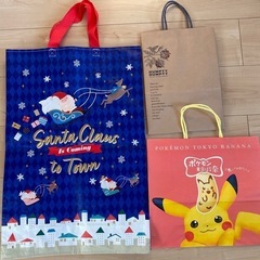 ショッピングバッグ　紙袋　東京バナナ　ポケモン