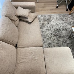 【値下げ】３人がけL字ソファーの画像
