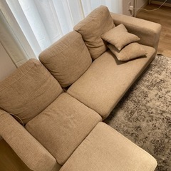 【値下げ】３人がけL字ソファーの画像