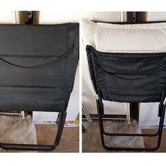 折りたたみチェア　ハイバック　リクライニング　イス　中古の画像