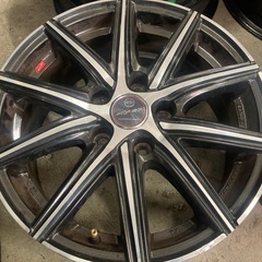 ブラポリ系 社外アルミホイール 16×6.5J 5H 114.3PCD+38 4本 アルヴェルエルグランドヤリスクロスなどにの画像