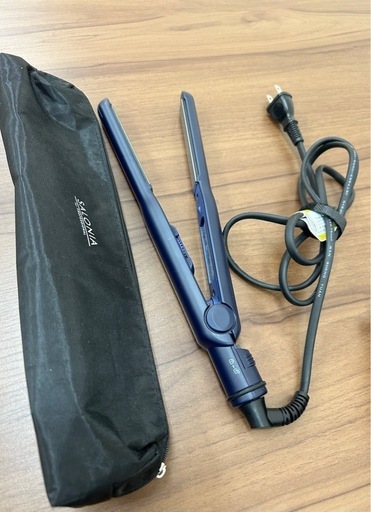 美品　SALONIA サロニア　ヘアアイロン　ネイビー　家電　美容
