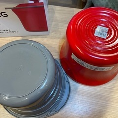 A7040【ピーコック】イルマ リビングジャー 電子レンジ保温調理器 レッドの画像