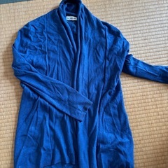 ZARA ロングカーディガン S 青　