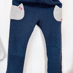👧110cmキムラタン*ビケットクラブのチュニック&キルトパンツ2点set!!中古美品の画像