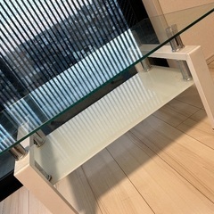 2人用ガラステーブル