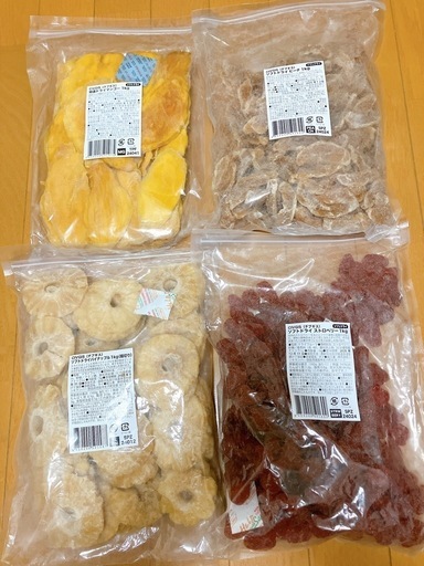 タイ産ドライフルーツ四点セット　合計4kg
