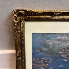 クロード・モネ 睡蓮 複製画 油絵 油彩 絵画 額装 インテリア 美術品の画像