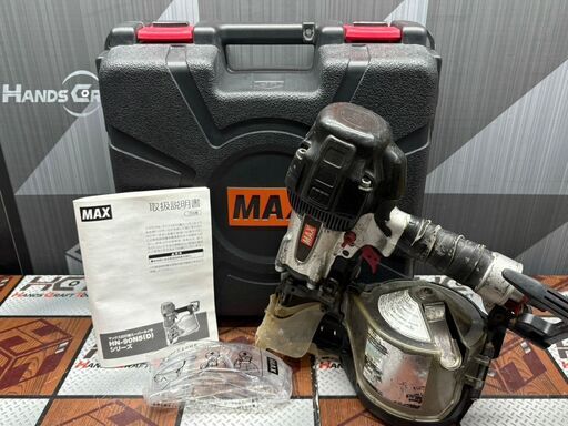 【中古】マックス MAX 高圧釘打ち機 ゴーグル・ケース付き
