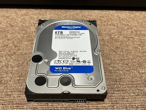 WD Blue 5400 RPM 3.5インチ HDD WD60EZAZ 6TB