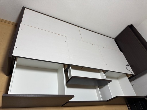 【引き取り先決まりました】ニトリ　収納付き　シングルベットフレーム