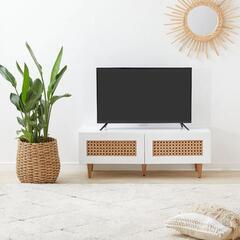 LOWYA ラタン調ローボードテレビ台やディスプレイ棚として