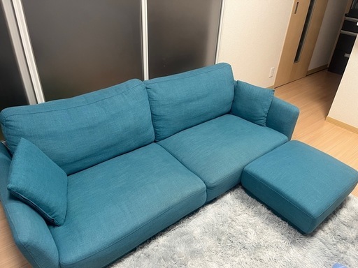 ※売れました。3人がけロングL字ソファ　元値15万円