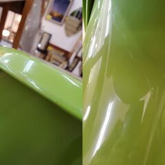 ※ デザインチェア アームレスチェア スタッキング 1脚 グリーン 緑 リプロダクト 検) PantonChair パントンチェア Vitra ヴィトラ ヴァーナー◆買取帝国 朝霞店の画像