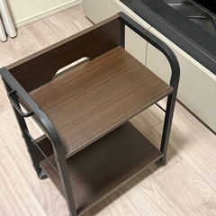 デスクワゴン デスク下ワゴン デスクラック ファイルワゴン 木製 キャスター付き 高さ59cm EZ1-WG013Mの画像