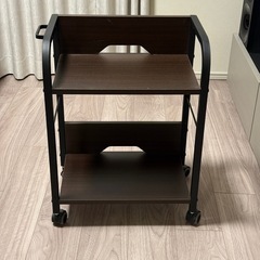 デスクワゴン デスク下ワゴン デスクラック ファイルワゴン 木製 キャスター付き 高さ59cm EZ1-WG013Mの画像