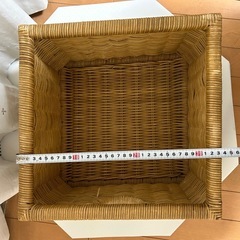レトロバスケット　藤かご　9個セットの画像