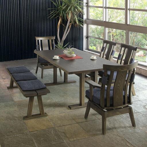 4点セット ダイニングテーブル・チェア×2・ベンチ