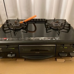 グリル付ガステーブル　2口　ガスコンロ　