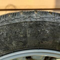ブリヂストン アイスパートナー 14インチ スズキ純正ホイール付き 155/65R 14 スタッドレスタイヤ 履きつぶしの画像