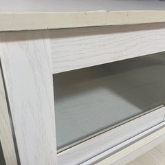 ホワイト　木目調　テレビ台の画像