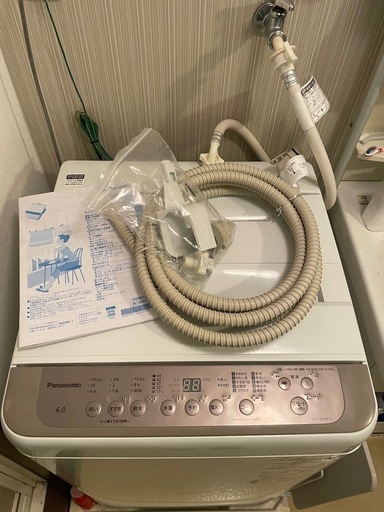 【引渡完了】 2022年製Panasonic 洗濯機 6kg