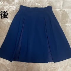 【美品】LODISPOTTO レースフレアスカート M ネイビー　膝丈の画像