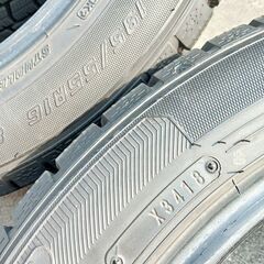 冬16インチ【富山】日本製 195/55R16 ミニクーパー CR-Z プリウス キューブ ノート アリオン プレミオ CRZ グッドイヤー アイスナビ7 中古4本の画像