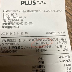 めがひらスキー場　全日1日リフト引換券　1枚の画像