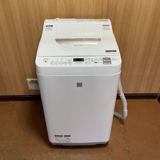 〓〓 売約済〆受付終了 〓〓シャープ タテ型洗濯乾燥機 5.5kg/3.5kg ES-T5E5-KW 乾燥機能付き洗濯機 SHARP 全自動洗濯機 一人暮らし 小型洗濯機 2018年製