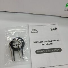 J6951　ZIYOULANG　ワイヤレス ゲーミングキーボード　赤軸　K68　簡易クリーニング済【リユースのサカイ柏店】メーカー価格4,699円の画像