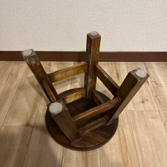 アンティークな丸椅子の画像