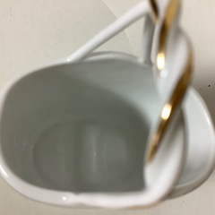 カトラリーケース　ロイヤルアーデン　スティックシュガー入れ　陶器製バスケット　緑の画像