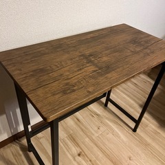 木目調折りたたみテーブル の画像