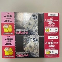 豊橋動植物園　のんほいパーク　チケット　大人2枚