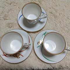 3セット香蘭社のティーカップ３色セットの画像