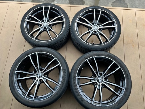 ○タイヤ付！EMN Germany 5495 PCD120-5H 19インチ 9J+47/8J+40 4本セット！○BMWなどに！