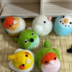 羊毛フェルト小鳥ハウスの画像