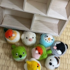 羊毛フェルト小鳥ハウスの画像
