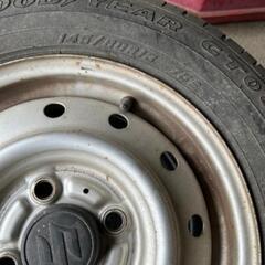 145 80 R13 夏タイヤ　スズキ　鉄ホイール