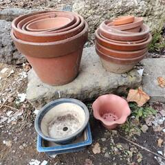 植木鉢　一番大きいものの外径約27cm高さ約22cm ひとつだけ樹脂