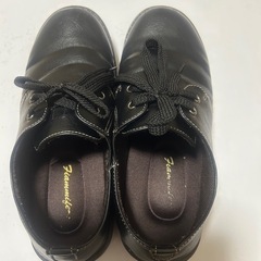レディース黒紐靴24cm(中古)