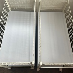 押し入れ収納ラック キャスター付き 2段 ワゴン 幅36cm×奥行73cm×高さ65cm 収納棚 クローゼット収納 隙間収納 収納ケース 収納ラック 収納ワゴン 押し入れ収納 棚 台の画像