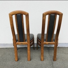 値下げ　QA2210 カリモク ダイニングチェア 木製 2脚セットの画像